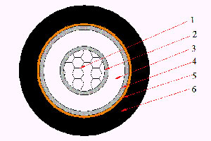 Одножильный кабель N2XSY (CU/XLPE/CTS/PVC)